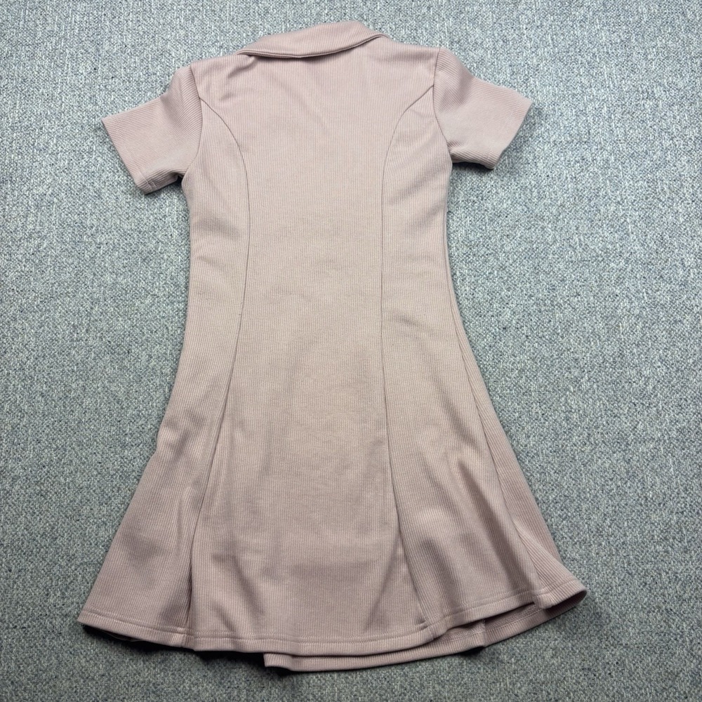 Dusty Pink Daisy Collared Layered Women's Dress Size Small - Picture 4 of 5
